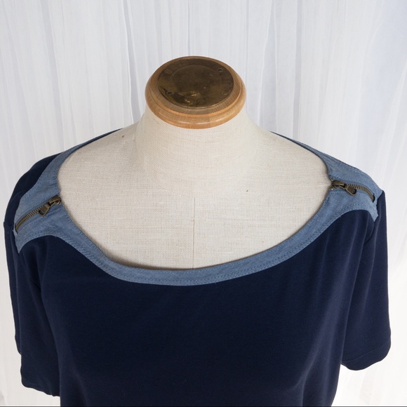 LAUREN Ralph Lauren Women's 3X Short Sleeve Navy Shirt - Picture 7 of 14